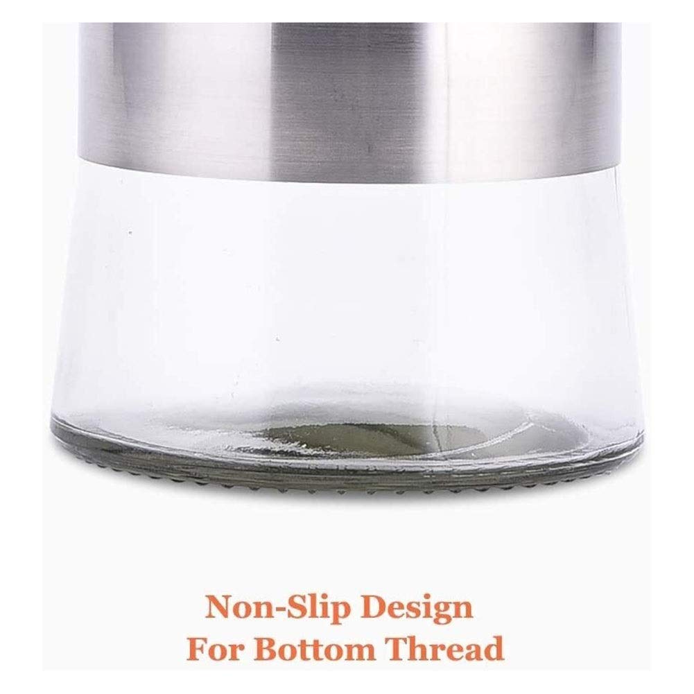 Vorratsglas Glas Küche Kaffee Kanister Jar Set für Arbeitsplatte 304 Edelstahl Lebensmittel Vorratsbehälter mit luftdichtem Deckel, Speisekammer Organisation und Aufbewahrung für Tee