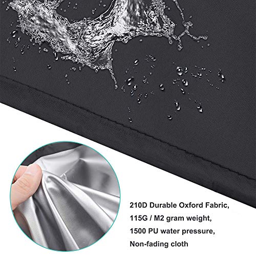 MOARON Patio Heater Cover with Zipper, Outdoor Heater Cover Waterproof, Dustproof, Windproof, Sunlight-Resistant, Snow-Resistant with Storage Bag, Black, 89\'\' H x 33\" D x 19\" B - Thumbnail 7