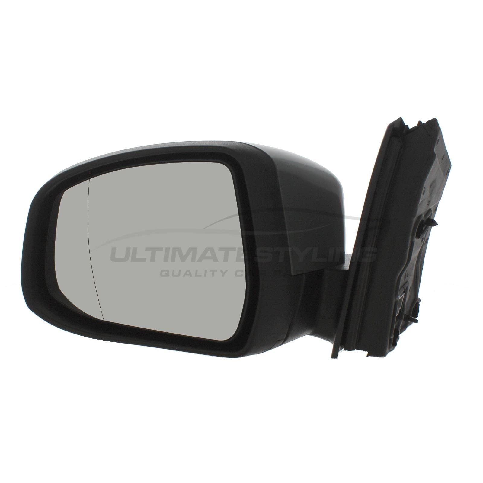 XYZ Parts Electric Wing Door Mirror With Heated Glass Indicator Light And Primed Cover Compatible with Ford Focus Mk3 Estate & Hatchback 2011-2018 Passenger Side Left Hand Replacement