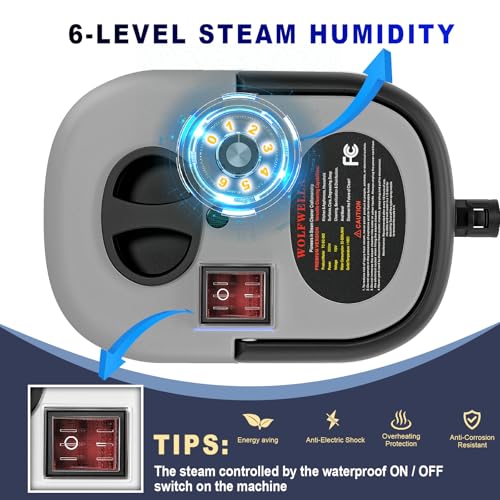 Image of Portable High-Pressure Handheld Steam Cleaner, 14-Piece Accessories, 6 Steam Levels, 15s Heat-Up,chemical-free Cleaning Tile, Grout, Dirt, Grease & Car Detailing-Black