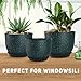 YNNICO Plant Pots 10/9/8/7.5/7 inch Set of 5,Flower Pots with Multi Mesh Drainage Holes, Large Planters for Indoor Outdoor Garden Plants and Flowers. (Green Speckles)