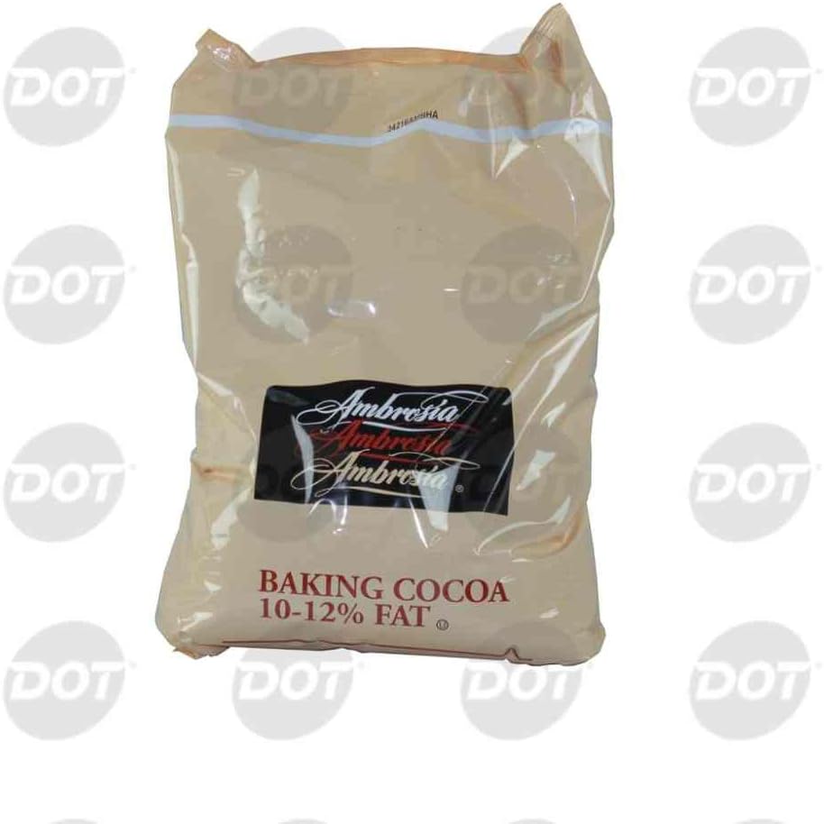 Ambrosia 10/12 Natural Low Fat Cocoa Powder, 5 Pound -- 6 per case.