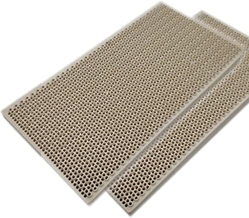 POTSIA MENSI Accesorios para electrodomésticos de gas propano GLP, quemador de placa de cerámica de panal de abeja de 145 x 75 x 14 mm, alta eficacia de combustión, 3 unidades