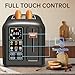 SEEDEEM Toaster 2 Slice, Touch Control Stainless Toaster LCD Display, 50% Faster Heating Speed, 1.4'' Wide Slots, More Timer Functions, Removable Crumb Tray, 1350W, Dark Metallic