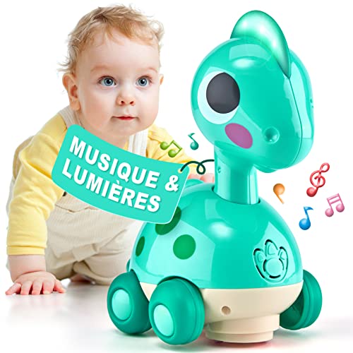 Jouet enfant 1 2 3 ans dinosaure d'éveil musical et motricité bébé