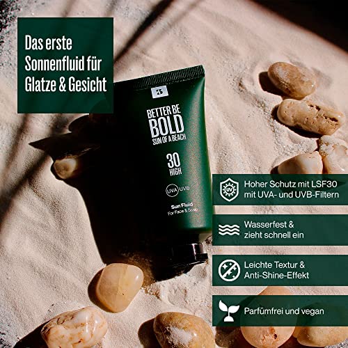 BETTER BE BOLD Nicht fettendes Sonnenfluid mit LSF 30 | Zieht sofort ein | Hautpflegend | Parfümfrei | Wasserfest | Für… - Image 3