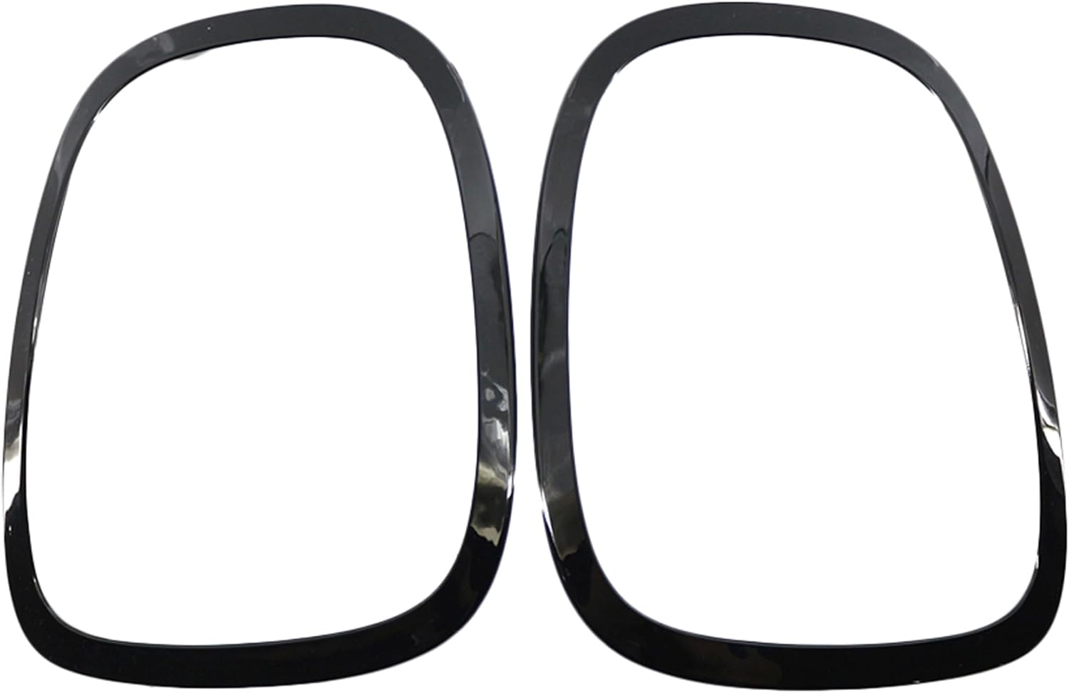 Pair Left & Right Tail Light Surround Trim, LH/RH Rear Taillight Lamp Cover Rings Decoion, Compatible with Mini Cooper & Cooper S F55 F56 F57, Glossy Black, Black