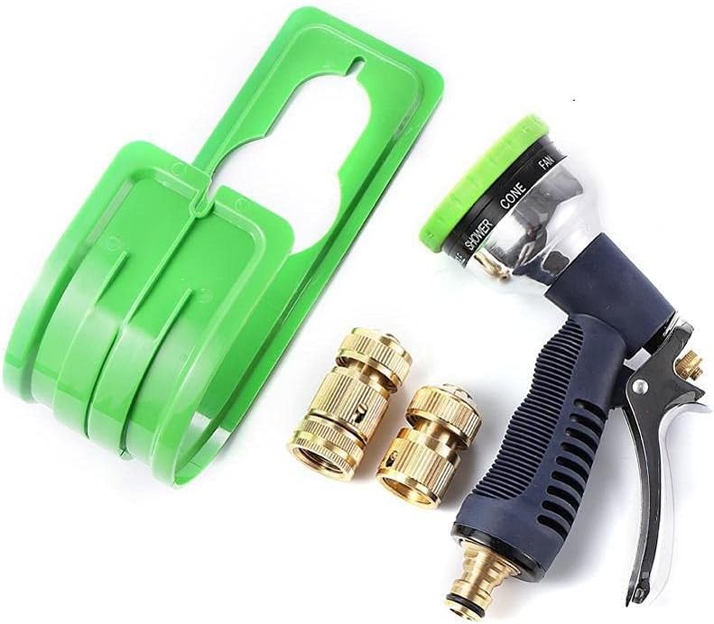 Hose Connector Adapter Garden Portable Adjustable 9 Pattern High Pressure Water Gun with Quick Connector Household Car Washing Lawn Yard Water Sprayer