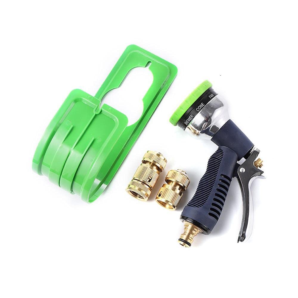 Adaptador de Conector de Manguera para Jardín,A Deua Portátil Ajustable de 9 Patrones,A Deua de Alta Presión con Conector Rápido, Pulverizador Deua para Jardín, Lavado de Coches Domésticos