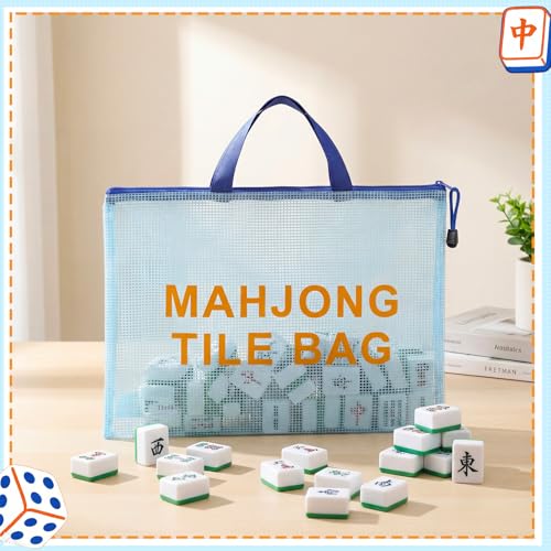 Bolsa para fichas Mahjong con cierre y asas reforzadas miniatura 6