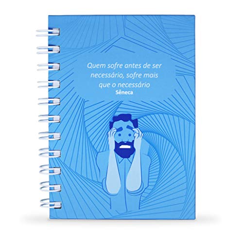 Caderno da Ansiedade Capa Dura, Toque Aveludado, Tam. A6, 60 folhas, Masculino