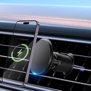 Grefay 2023 Magnetyczny Uchwyt Samochodowy Telefon Komórkowy Odpowietrzający Ulepszony Magnetyczny Uchwyt Telefon Komórkowy z 2 Silnymi Magnesami do iPhone 15 14 13 Pro Max Magsafe Etui