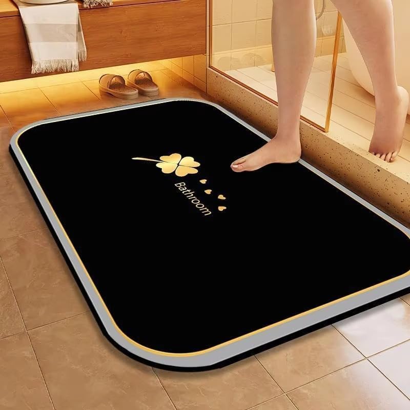 Image of SKVM Water Absorbent mat for Bathroom Kitchen Floor Door Entrance Anti Slip Floor Foot Anti Skid Bathroom Shower mat (Design 15)