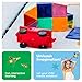 PicassoTiles 2 Piece Car Construction Vehicles Truck Toys for Magnetic Building Blocks Magnet Toy Kit with Sensory Magnets Re-Enforced Hitch & Long Bed Travel Educational Girls Boys Toddlers Ages 3+