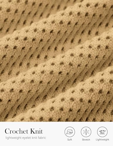 Image of PRETTYGARDEN Womens Summer Crochet Tank Tops Knit Sweater
