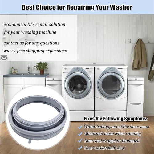 Image of W10290499 WPW10381562 Washer Door Bellow, W10381562 Washing Machine Door Boot Seal Gasket Replacement Parts AP6020669, PS11753988