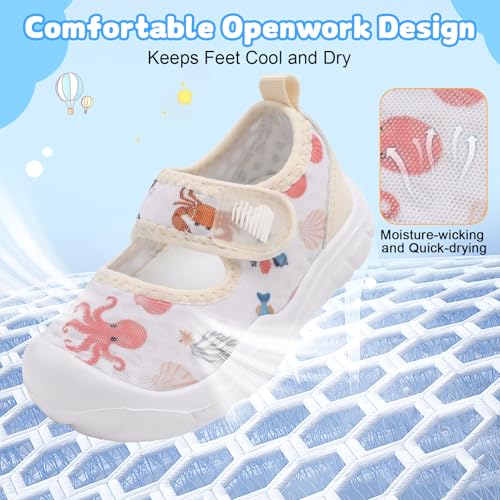 Image of BARERUN Toddler Water Shoes Infant Baby Swim Shoes Kids Barefoot Sandals