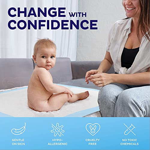 Image of Chucks Pads Disposable [200-Pack] Underpads 23x36 Incontinence Chux Pads Absorbent Fluff Protective Bed Pads, Pee Pads for Babies, Kids, Adults & Elderly | Puppy Pads Large for Training Leak Proof