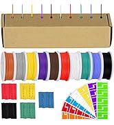 Youmile 22AWG Hook up Wire Kit 22 Gauge Silicone Wire 300V 10 Color 7m/23ft Each Stranded Tinned ...