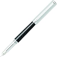 Vista 10 de Sheaffer Pluma estilográfica Intensity Onyx con ribete cromado y punta mediana
