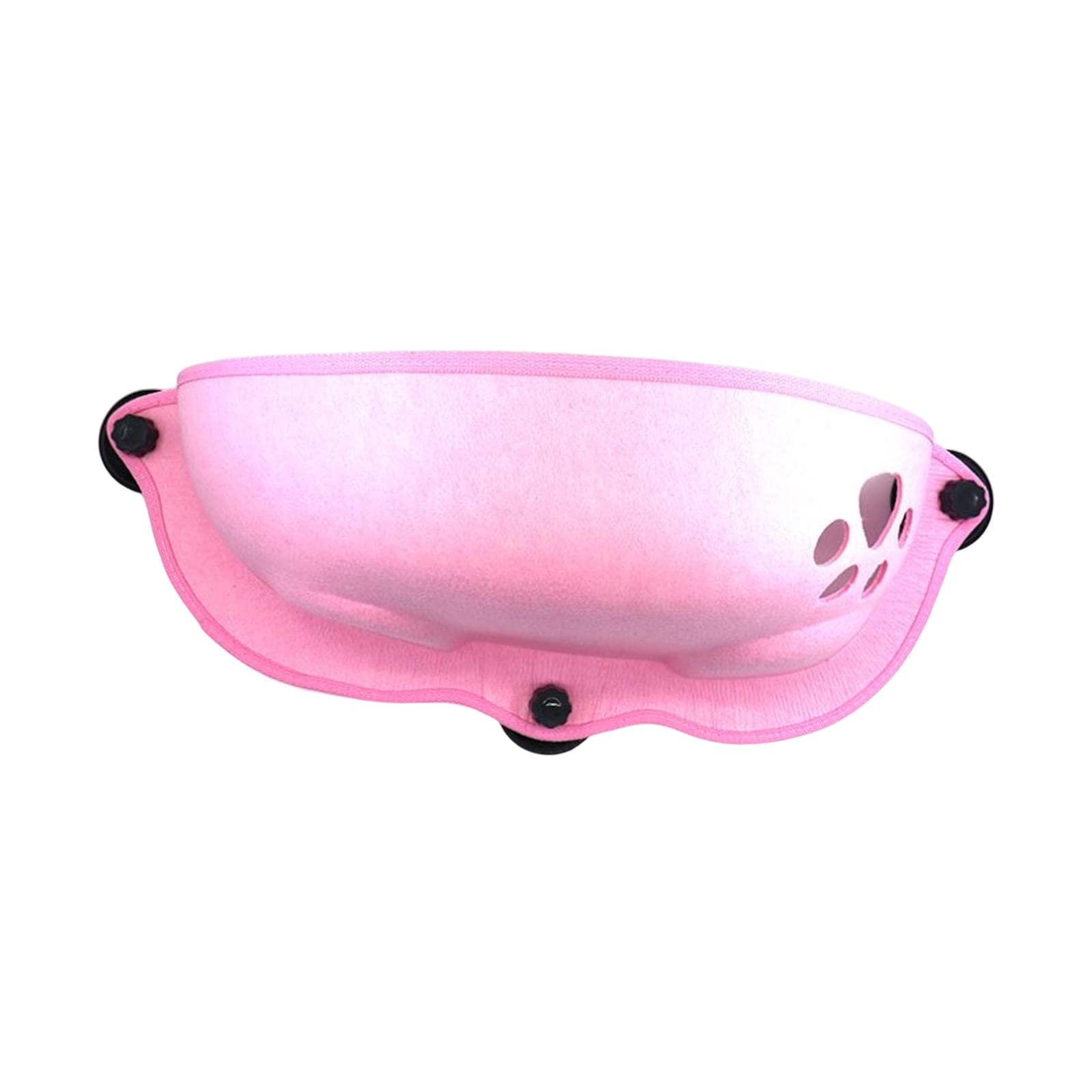 F Fityle Lit de Fenêtre pour Chat Hamac à Ventouse Siège de Repos pour Chat d'Intérieur Coussin de Baignoire Fabriqué en Feutre Doux Adapté à la Détente, Rose