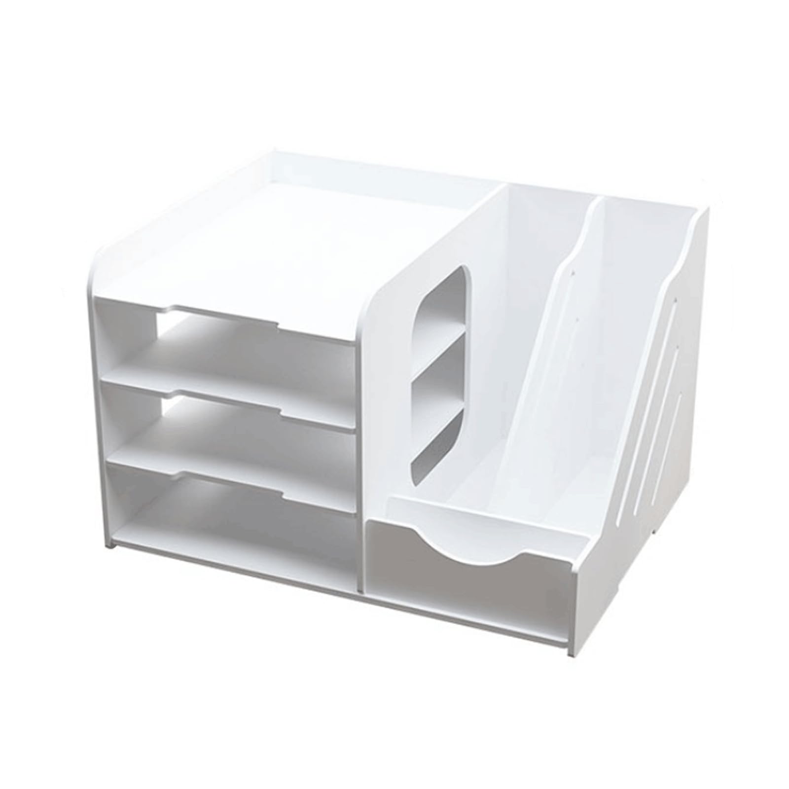 Práctico Cesta de Archivos de plástico, Caja de Archivos de Escritorio, Cesta de Archivos de Gran Capacidad, Organizador de Archivos de Escritorio Versátil