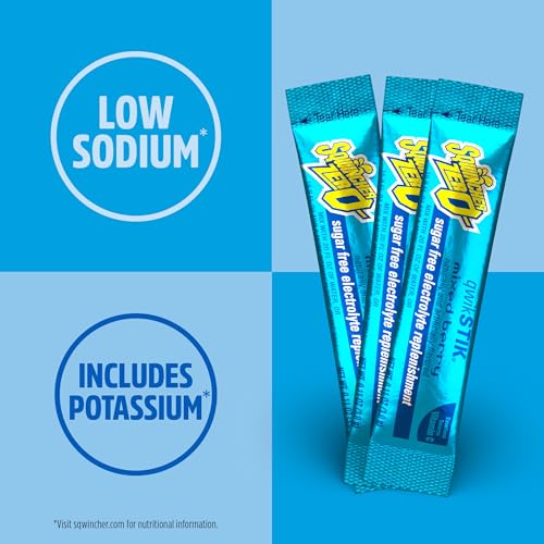 Image of Sqwincher Zero Qwik Stik, Mixed Berry, Sugar Free, Low Calorie, Low Sodium Electrolyte Powder Hydration Drink Mix, .11 0z Packet (Pack of 50)