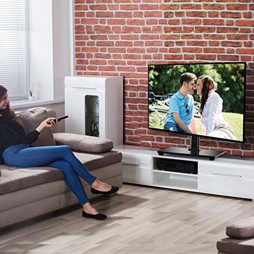 Perlesmith Swivel Universal Tv Stand/Base - Table Top Tv Stand For 32-60 Inch Lcd Led Tvs - Height Adjustable Tv Mount Stand With Tempered Glass Base, Vesa 400X400Mm, Holds Up To 88Lbs Pstvs09 #TOP5