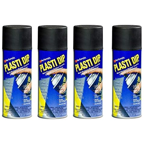 4 PACK PLASTI DIP Mulit-Purpose Rubber Coating Spray BLACK 11oz Aerosol Cover