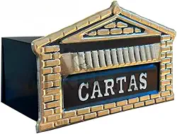 Caixa de Correio de Metal Modelo Tijolinho 15x25cm Para Muro e Grade(CAIXA TIJOLINHO PARA MURO)