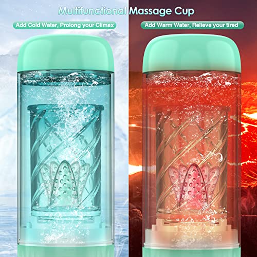 Image of jodiyece Male Masturbator Penis Pump - Male Sex Toys for Men Sex Toy Pocket Pussies 7 Thrusting Rotating Vibrating Sucking Licking Stroker Adult Toys Vacuum Pumps & Enlargers LCD APP (Blue)