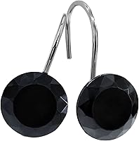 Vista 20 de MitoVilla Anillos de cortina de ducha rojos de Navidad, ganchos de ducha navideños para forro de cortina de ducha borgoña, anillos de ducha a prueba