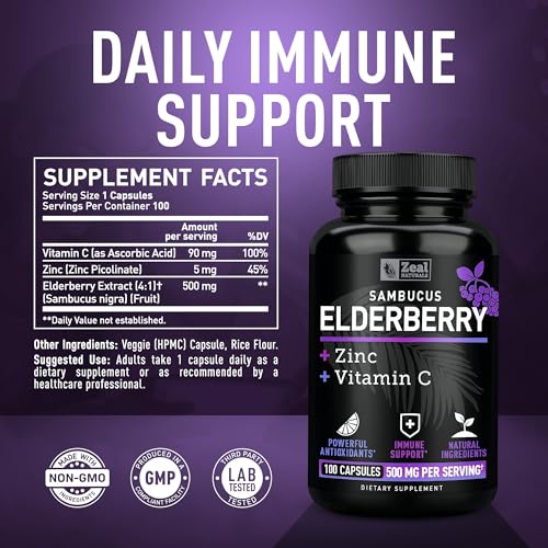 Zeal Naturals Max Strength Elderberry Capsules