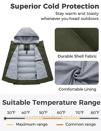 Wantdo Men's Thicken Winter Vest Water-Resistant Puffer Jacket Thicken Vest with Removable Hood4
