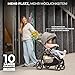 Kinderkraft TRIG 3 Kinderwagen, Kinderbuggy, Liegewagen, Sportwagen, Buggy, Zusammenklappen, Breite und tiefe Sitz, mit Liegeposition, 4 Rad Dämpfung, Große Dach, 5-Punkt-Gurt, bis zu 25 kg, Schwarz