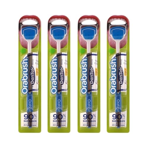 Gratte-langue Orabrush DenTek lot de 4 pour une hygiène buccale quotidienne