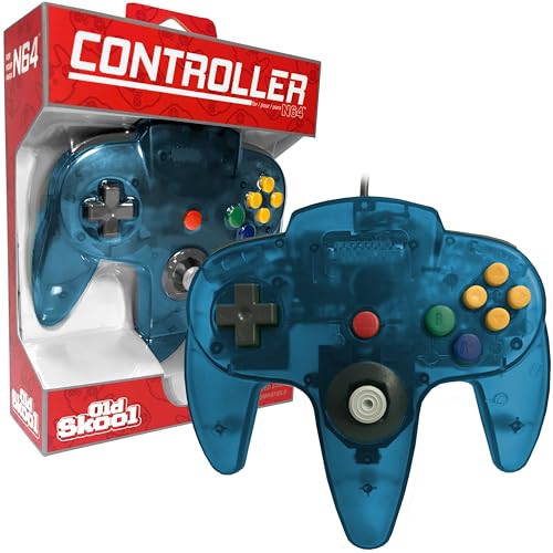 Old Skool N64 Wired Game Controller Joystick for Nintendo 64 - Turquoise