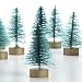 48 Teeny Tiny Green Bottle Brush Holiday Trees for Crafting and Displaying