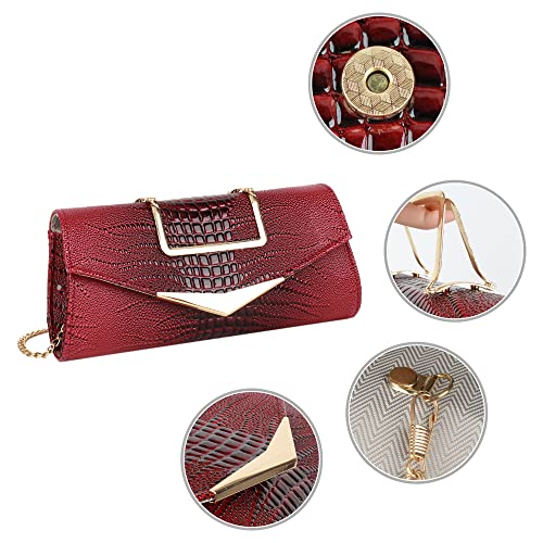 Image of Queena Womens Shiny Glitter Evening Clutch Envelope Handbag Chain Purse for Wedding Party Prom Gift for Mom Wife Girlfriend