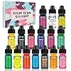 Epoxy Resin Pigment – 16 Color Liquid Translucent Epoxy Resin Colorant, Highly Concentrated Epoxy Resin Dye for DIY…