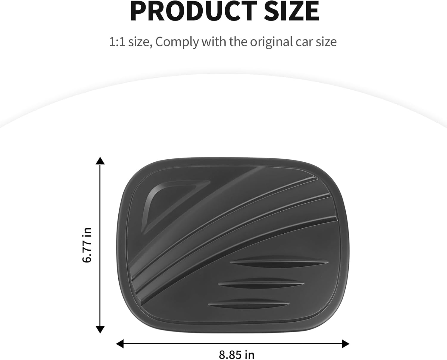JeCar Gas Cap Cover Fuel Filler Door Cover Compatible with Dodge RAM 2018-2023, Matte Black