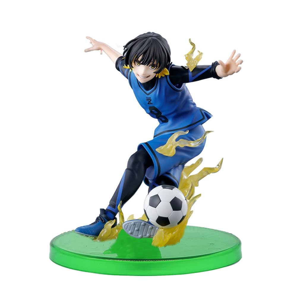 Puruuige Blue Lock Anime Figure 12cm Bachira Meguru Figurine PVC Poseable Football Action Figure Model Desktop Sculpture Collectible