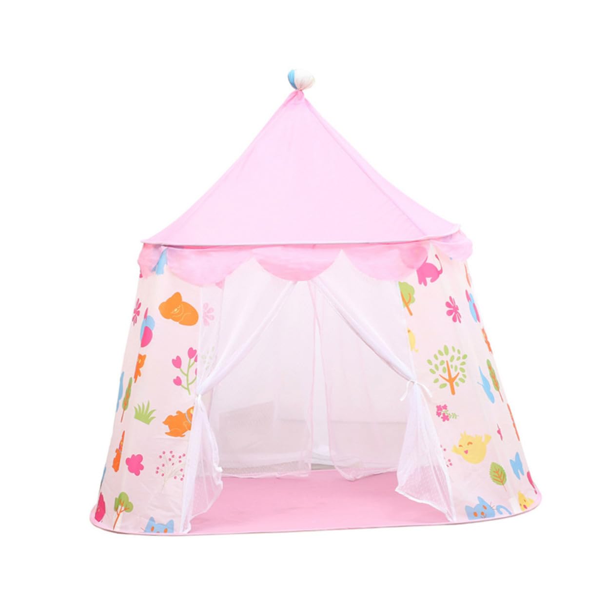 Tienda de Juegos de Tela Rosa para Niños, Casa Tipo Castillo