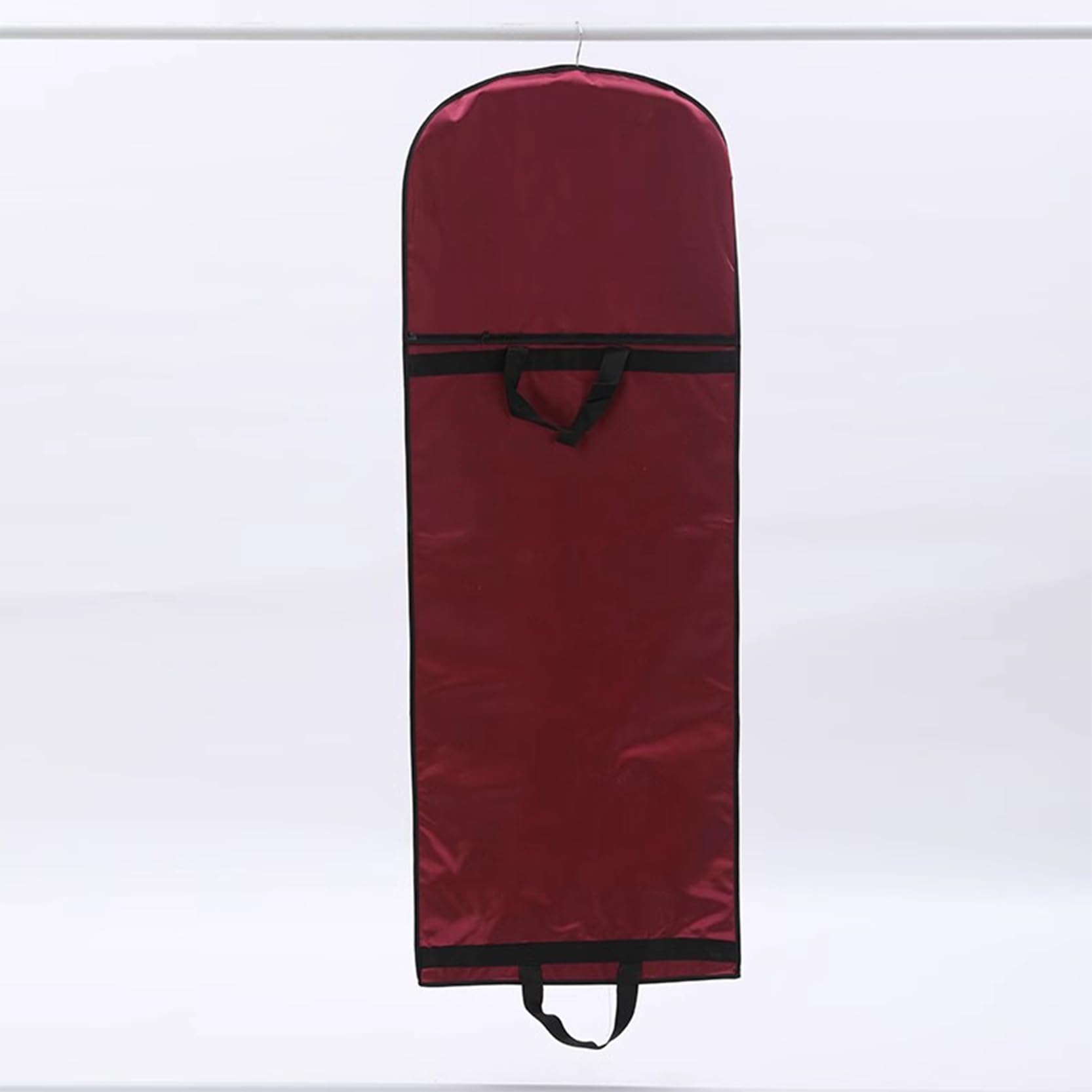 Fundas de ropa Bolsas protectoras para vestidos de novia/vestidos largos, Fundas para vestidos largas impermeables y transpirables Bolsas de ropa con cremallera y asa, H 63"/78", Gris-S (Negro S)