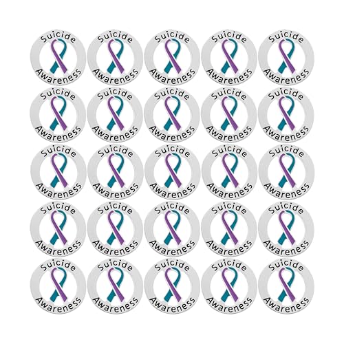 Image of Suicide Awareness and Prevention Pin - Bulk Packs - Variety Pack of Teal & Purple Ribbon Pin Perfect for Support Groups, Gift-Giving and Fundraising