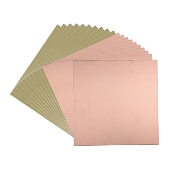 uxcell Single-Sided Copper Clad Laminate PCB Circuit Board, FR4 150x150mm 5.91x5.91 inch, 1.5mm Thickness DIY Prototyping PCB Board, Name Board, 20pcs