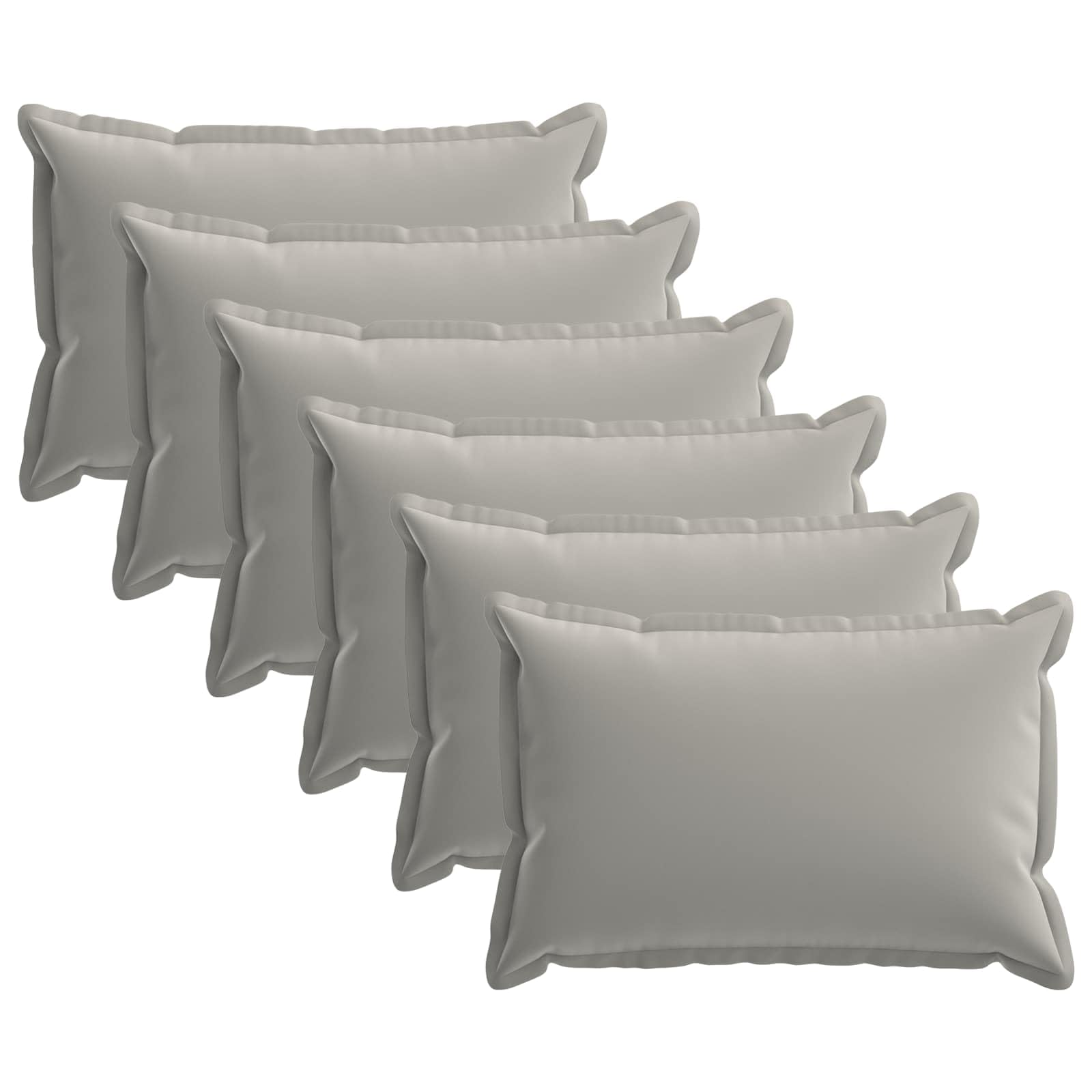vidaXL Cushion Cover 6 pcs HOUTEN Grey 50 x 75 cm Polyester