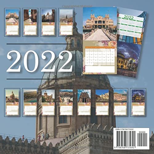 Calendario 2022 Palermo format 8.5x8.5 original pour la maison - 3