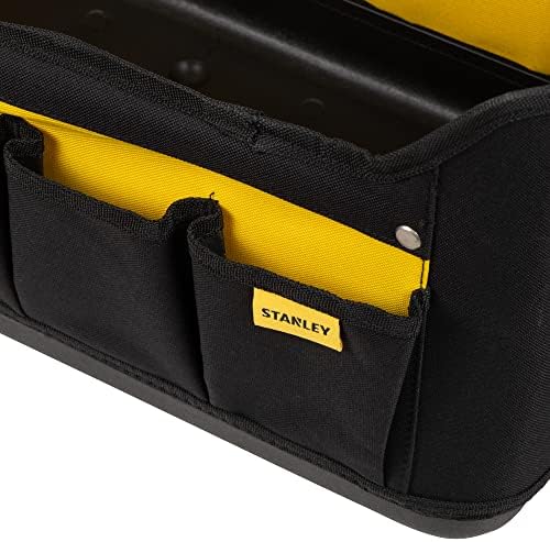 STANLEY Open Tool Bag Tote, Waterproof Base, Multi-Pockets Storage Organiser with Shoulder Strap, 22 Inch, 1-70-319