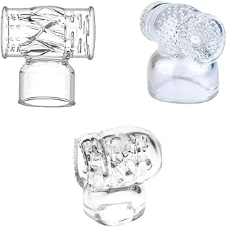 Tonone Massager Accessories Massager Accessories Head Cap Silicone, Improves Quality of Life, Wand Hole Inner Diameter 2 Inches (Clear-3Pcs)